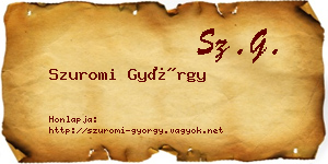 Szuromi György névjegykártya