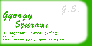 gyorgy szuromi business card